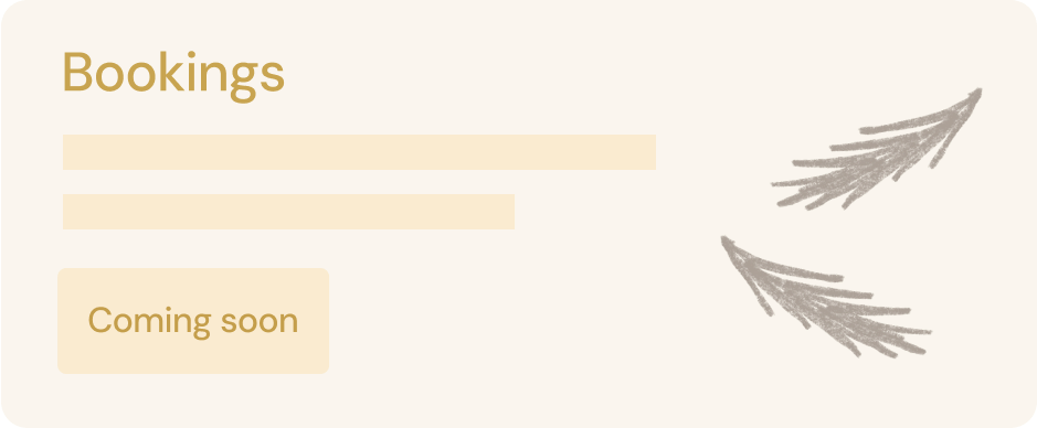A placeholder illustration of a booking form