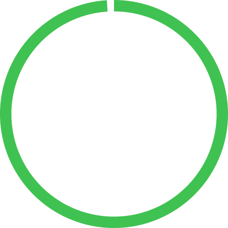 Green circle 99% filled
